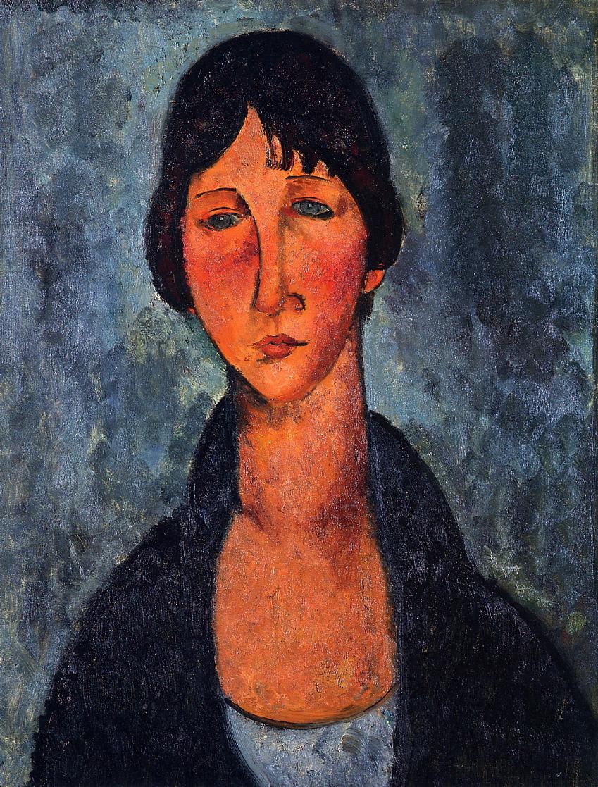 The Blue Blouse - Amedeo Modigliani Paintings